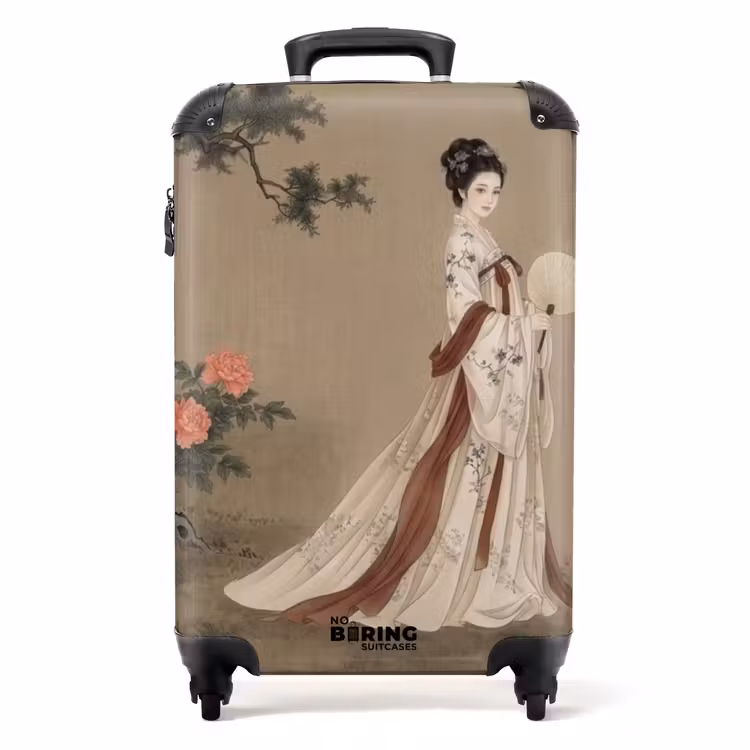 Suitcase - Woman - Asia - Art - Beige — 1