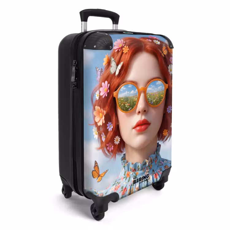 Suitcase - Woman - Flowers - Summer - Portrait - Colorful — 4