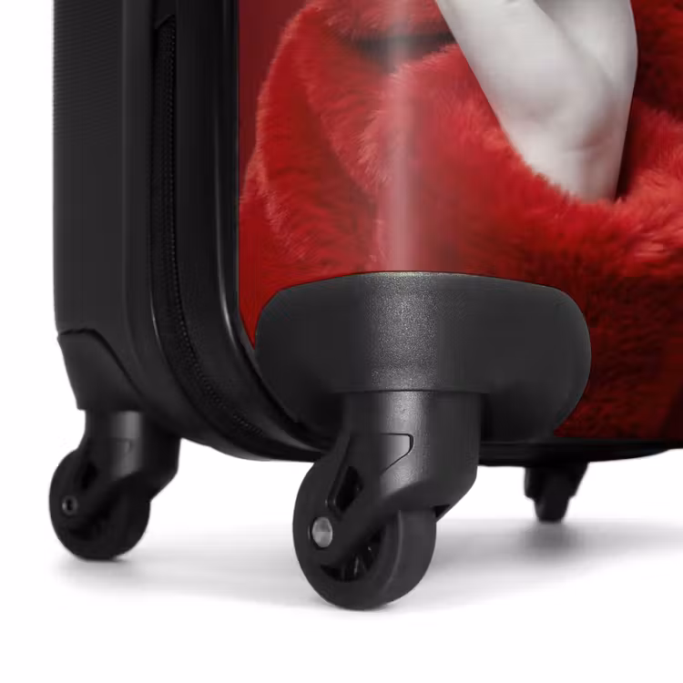 Suitcase - Women - Fur Coat - Fashion - Classic - Red — 6