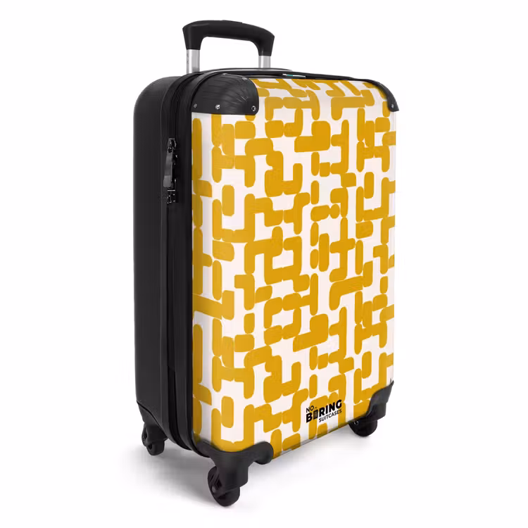 Suitcase - Yellow - Beige - Pattern — 4