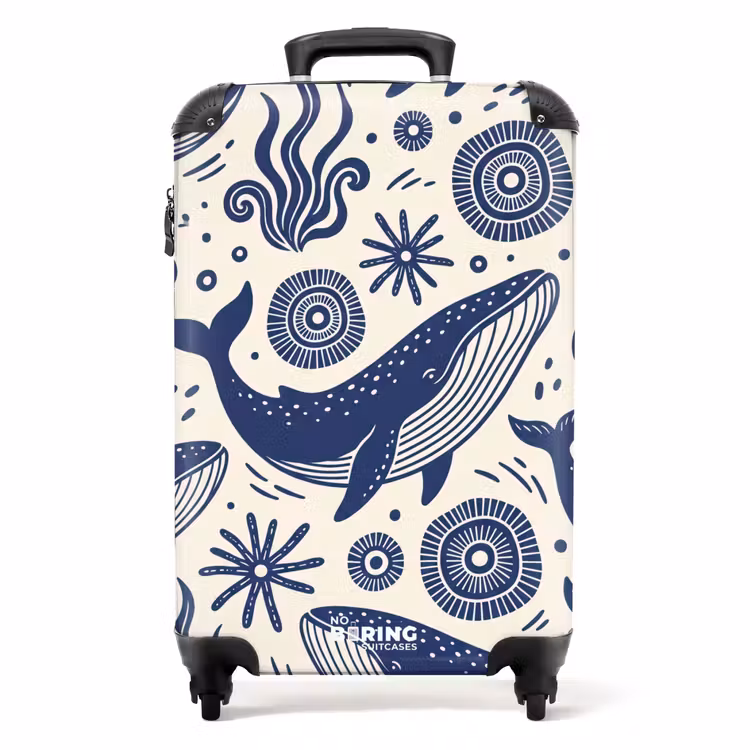 Suitcase - Whale - Underwater - Animals - Abstract - Blue — 1