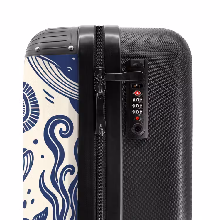 Suitcase - Whale - Underwater - Animals - Abstract - Blue — 5