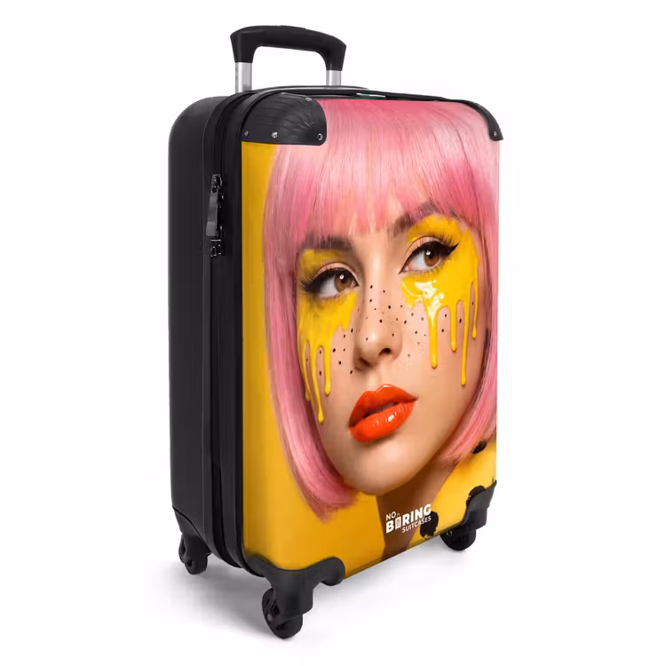 Suitcase - Woman - Portrait - Abstract - Colorful - Yellow — 4