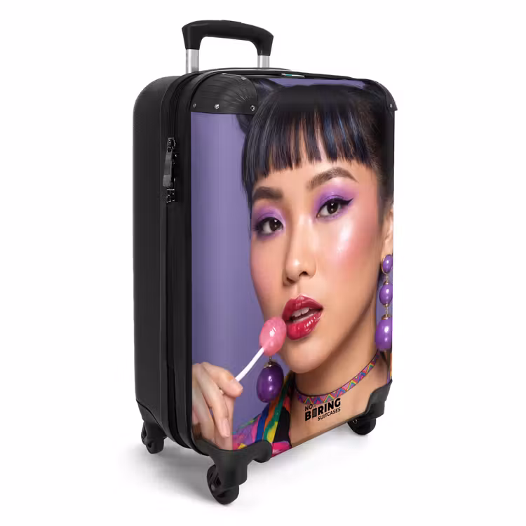 Suitcase - Woman - Portrait - Makeup - Purple - Vibrant — 4