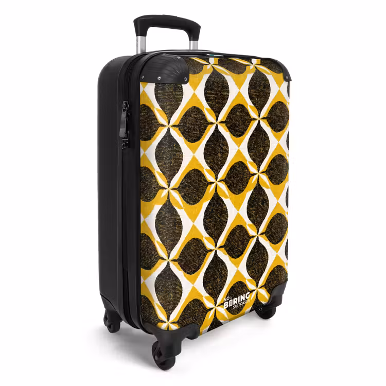 Suitcase - Yellow - Black - Geometric - Retro - Texture — 4