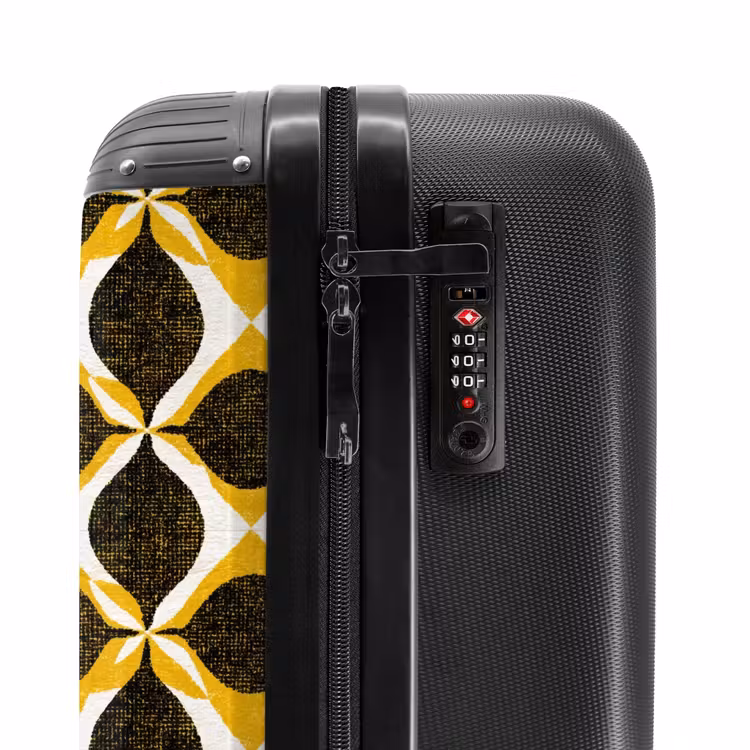 Suitcase - Yellow - Black - Geometric - Retro - Texture — 5