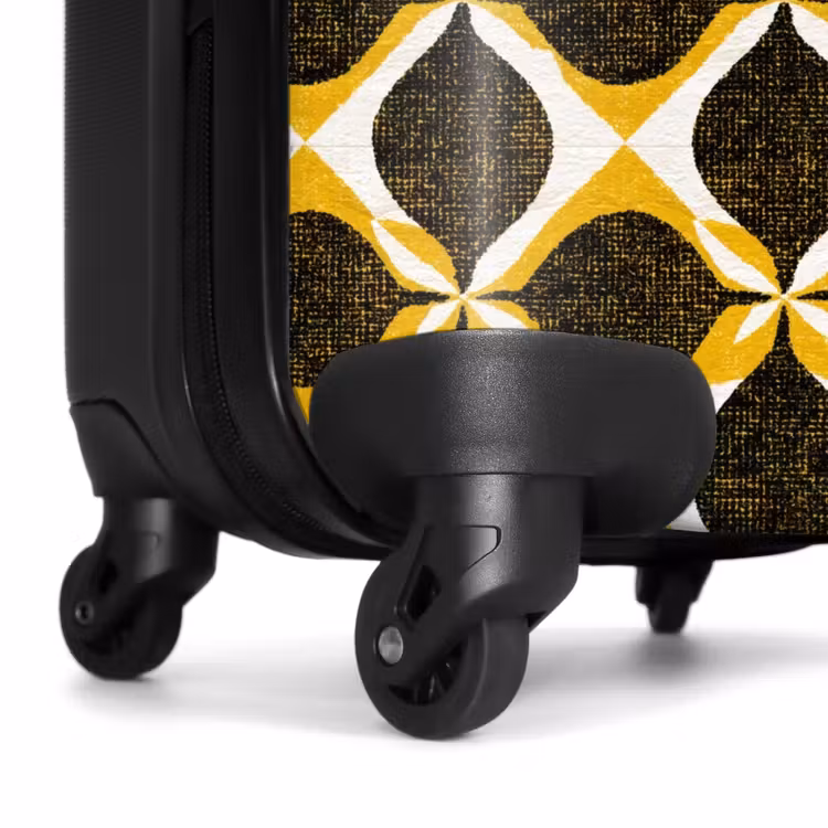 Suitcase - Yellow - Black - Geometric - Retro - Texture — 6