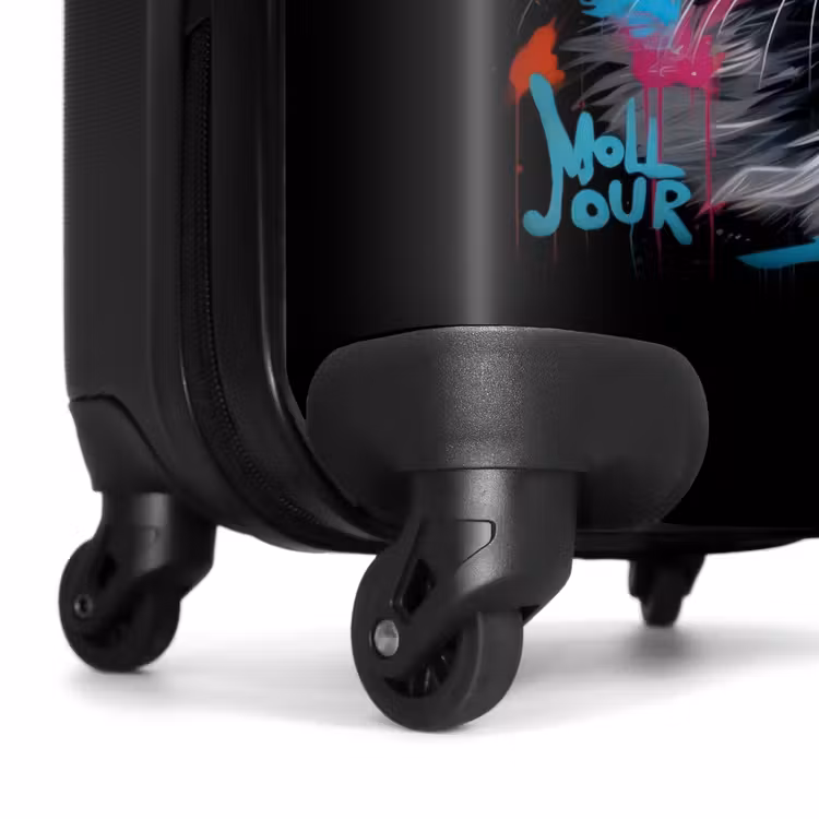 Suitcase with name - Cat with Colorful Brushstrokes — 7