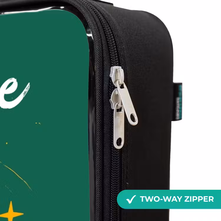 Children's suitcase with name - Dino - Planet - Stars - Green — 5