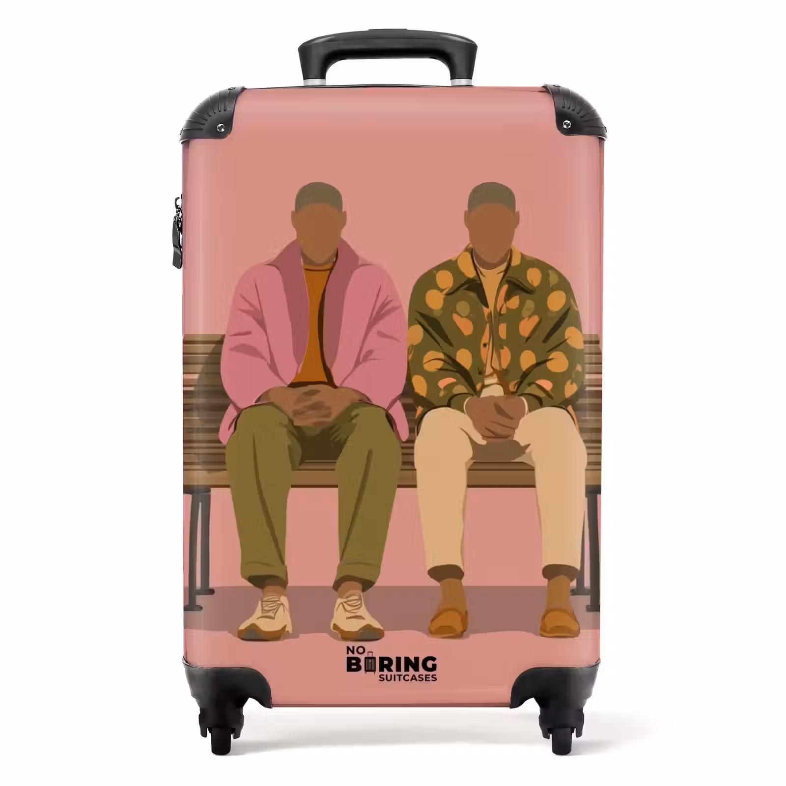 Suitcase - Illustration - Bench - People - Minimalist — 1