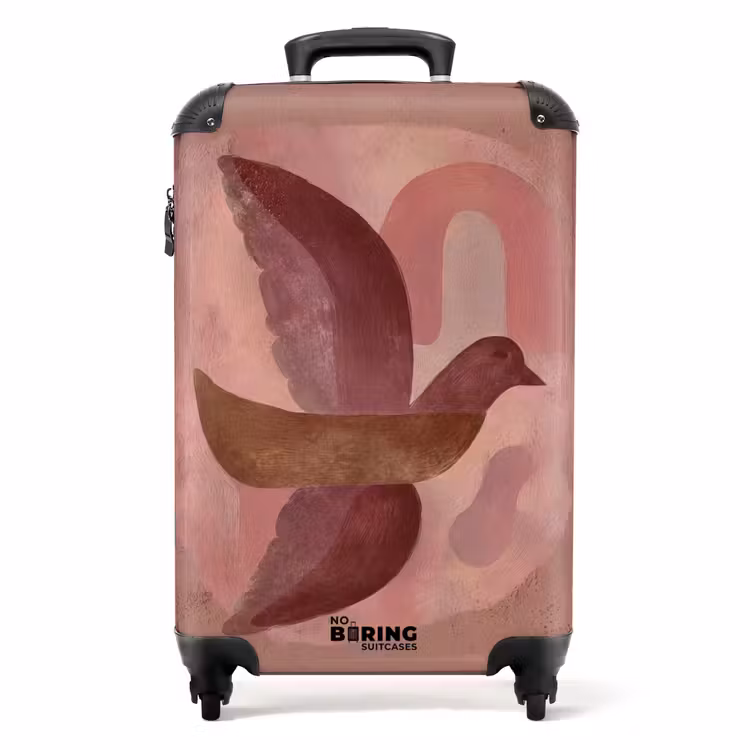 Suitcase - Illustration - Birds - Abstract - Pink — 1