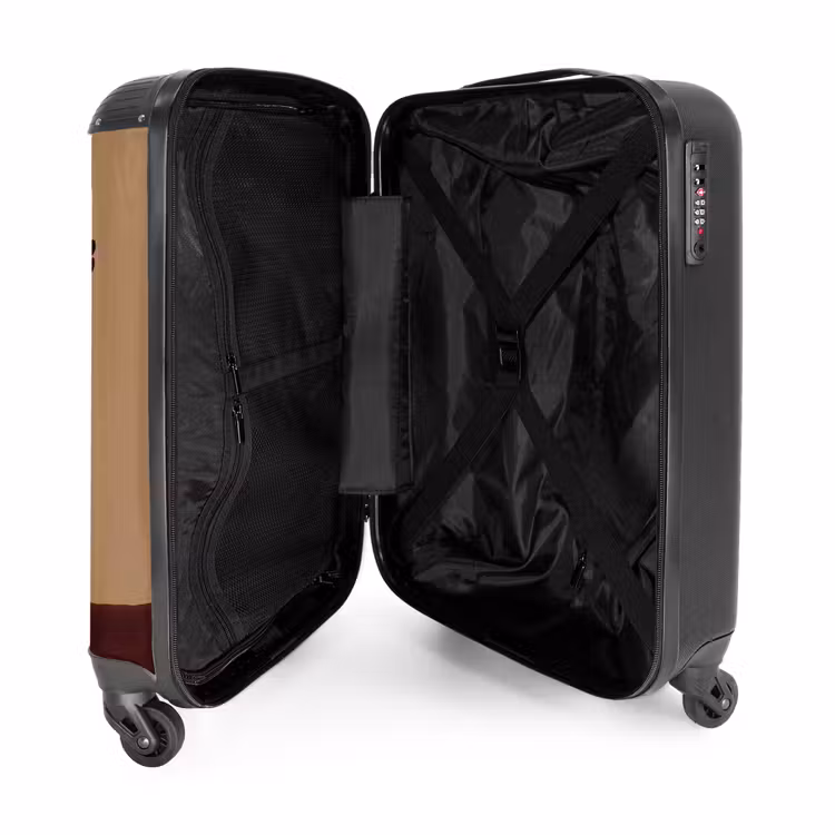 Suitcase - Minimalist - Vase - Flowers - Brown — 3