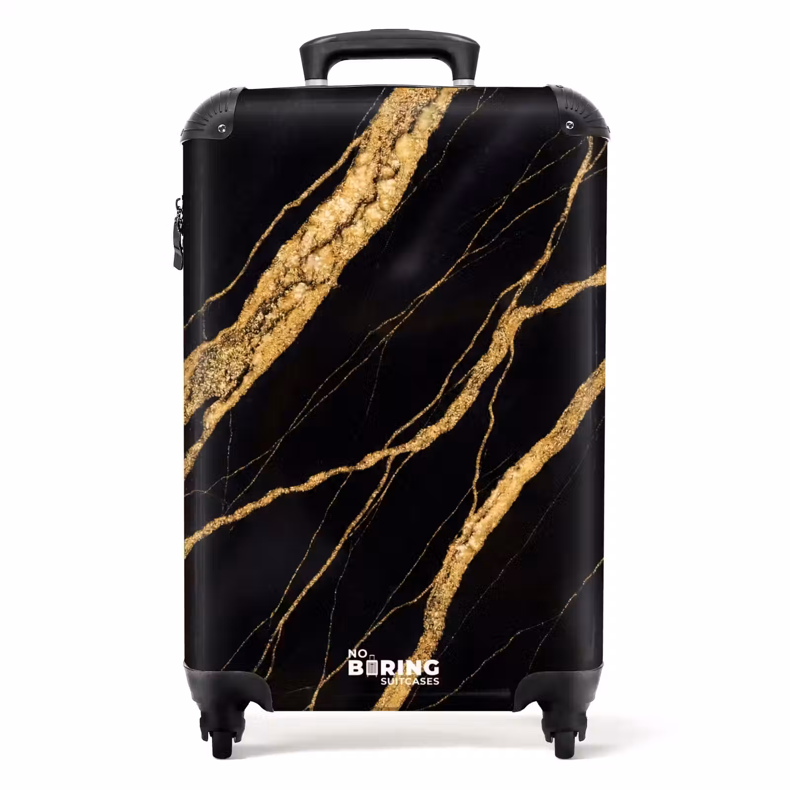 Suitcase - Marble - Gold - Texture - Abstract - Black — 1