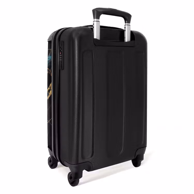 Suitcase - Abstract - Golden Lines - Art - Modern - Black — 2