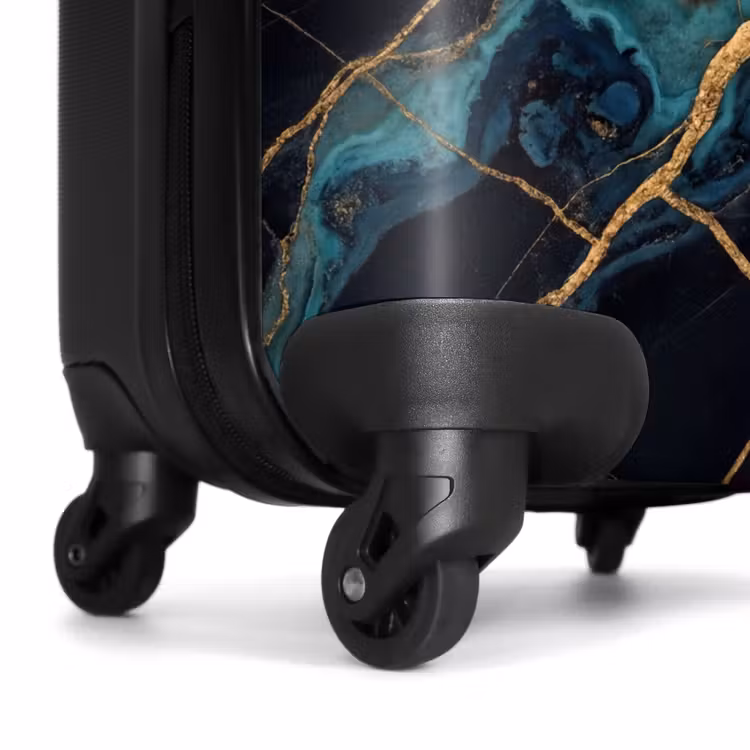 Suitcase - Abstract - Golden Lines - Art - Modern - Black — 6