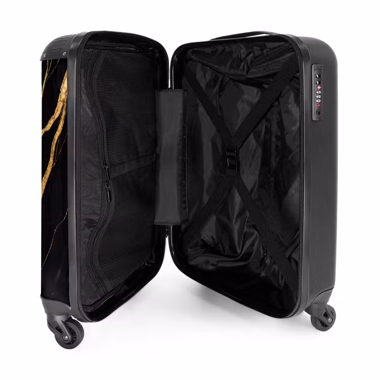 Suitcase - Marble - Gold - Texture - Abstract - Black — 3
