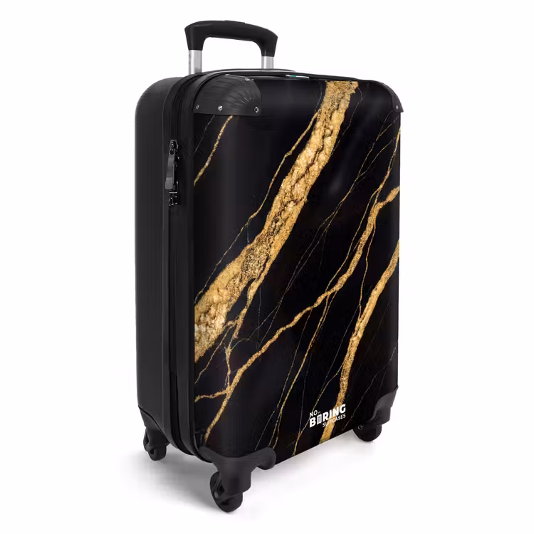 Suitcase - Marble - Gold - Texture - Abstract - Black — 4