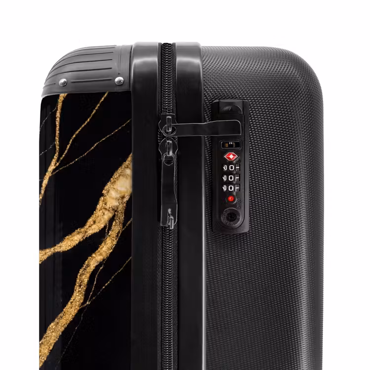 Suitcase - Marble - Gold - Texture - Abstract - Black — 5