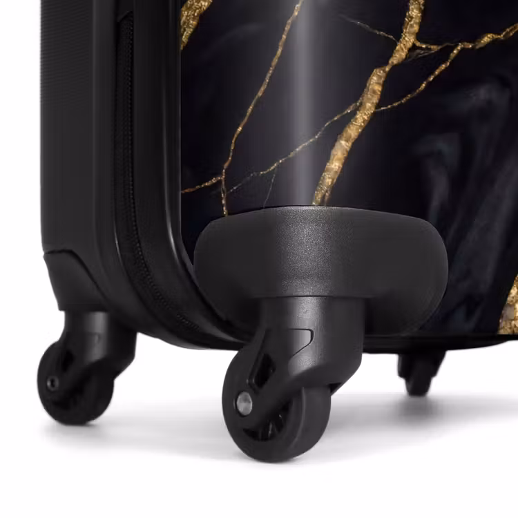 Suitcase - Marble - Gold Veins - Abstract - Black — 6