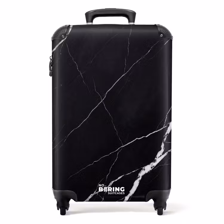 Suitcase - Marble - Pattern - Abstract - Modern - Black — 1