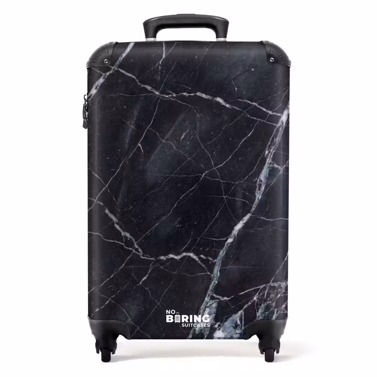 Suitcase - Marble - Pattern - Modern - Black - White — 1