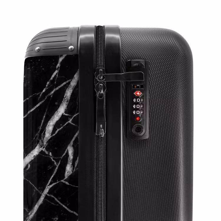 Suitcase - Marble - Veins - Abstract - Black — 5