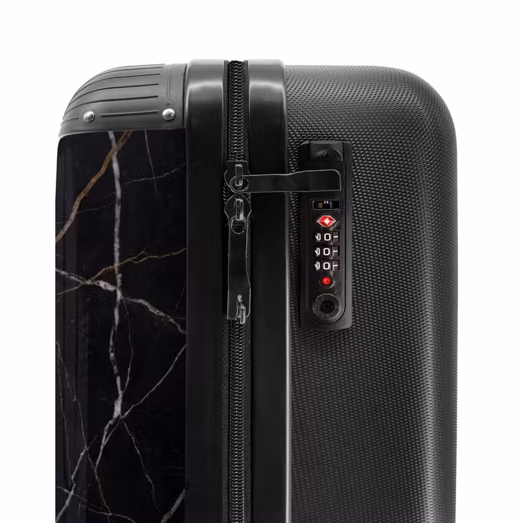 Suitcase - Natural Stone - Marble Pattern - Abstract - Modern - Black - Gold — 5