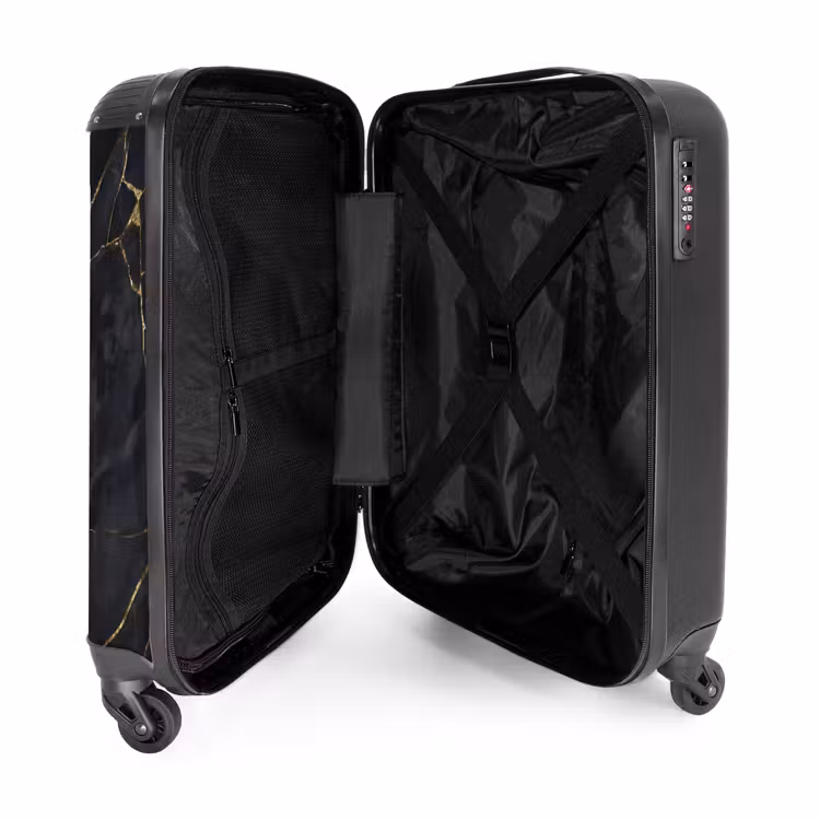 Suitcase - Texture - Golden Lines - Abstract - Modern - Black — 3