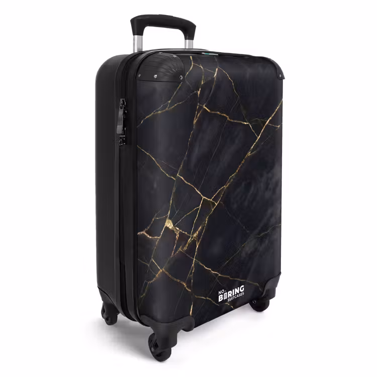 Suitcase - Texture - Golden Lines - Abstract - Modern - Black — 4
