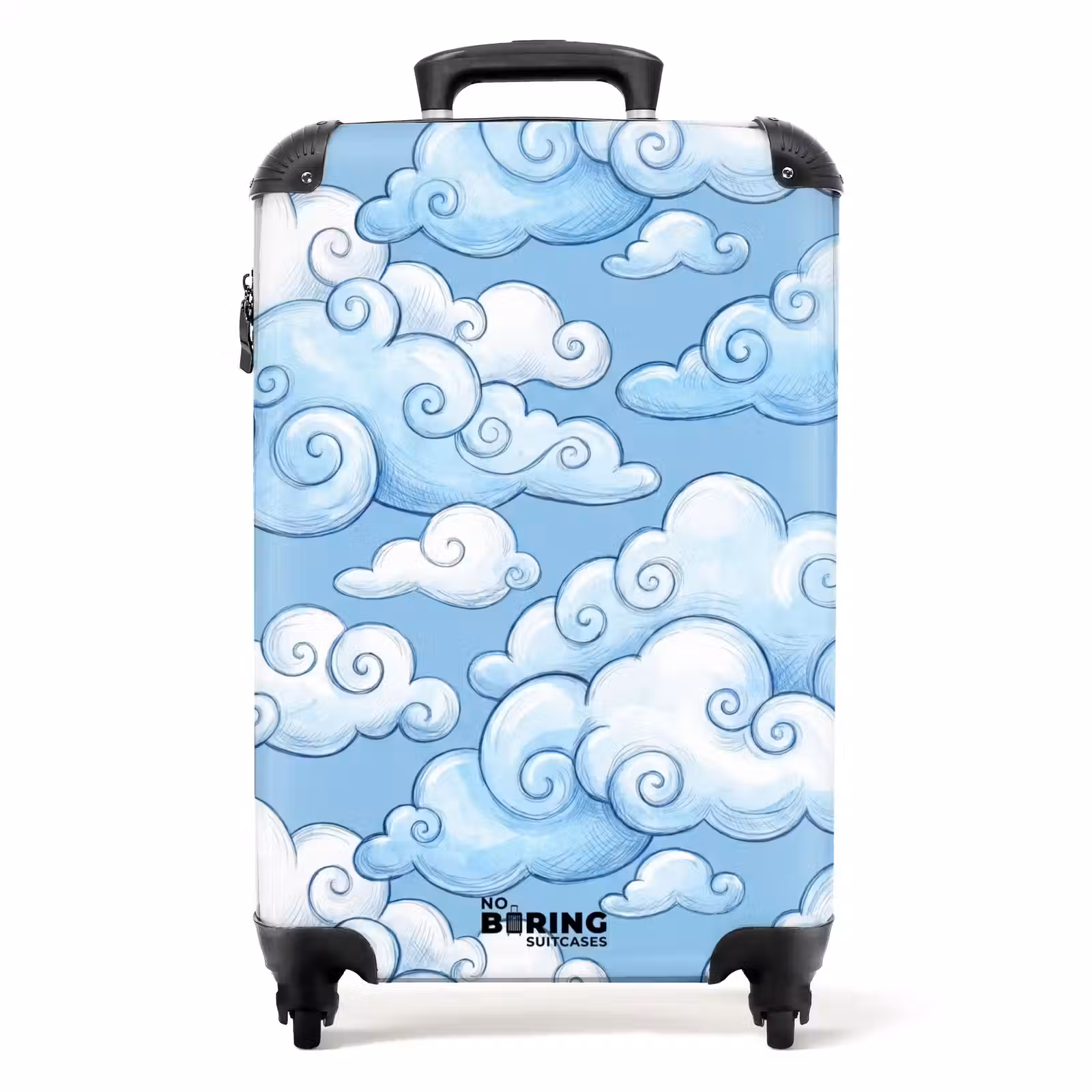 Suitcase - Clouds - Pattern - Sky - Illustration - White — 1