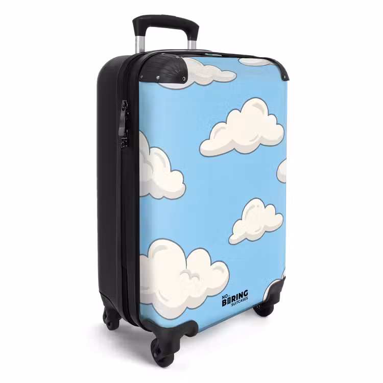 Suitcase - Cloud - Cartoon - Sky - Blue - White — 4