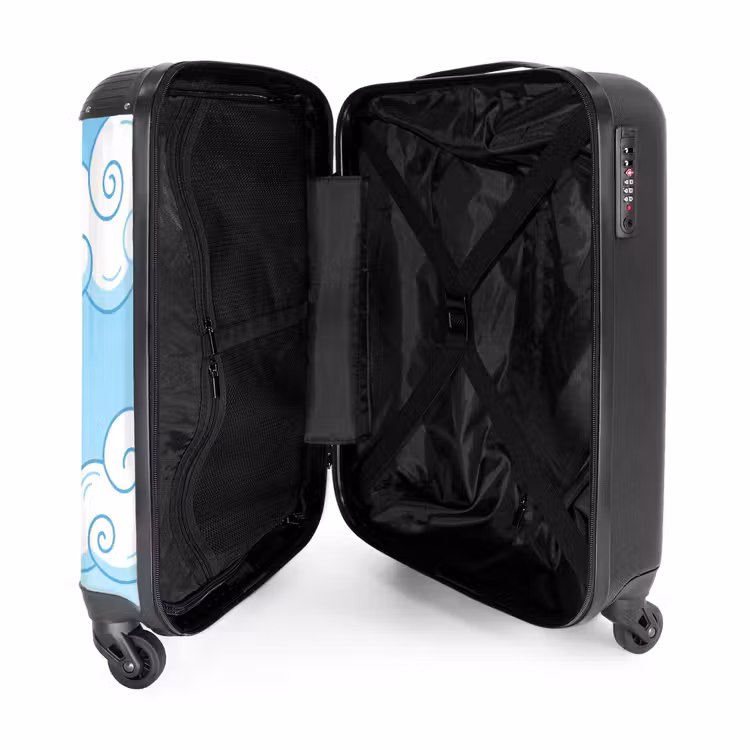 Suitcase - Cloud - Sky - Cartoon - Blue - White — 3