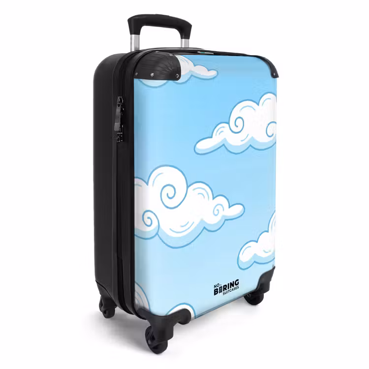 Suitcase - Cloud - Sky - Cartoon - Blue - White — 4