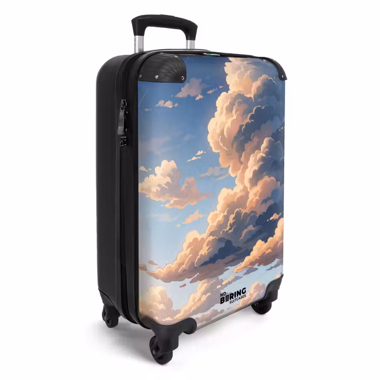 Suitcase - Clouds - Daytime Sky - Nature - Illustration - Orange — 4