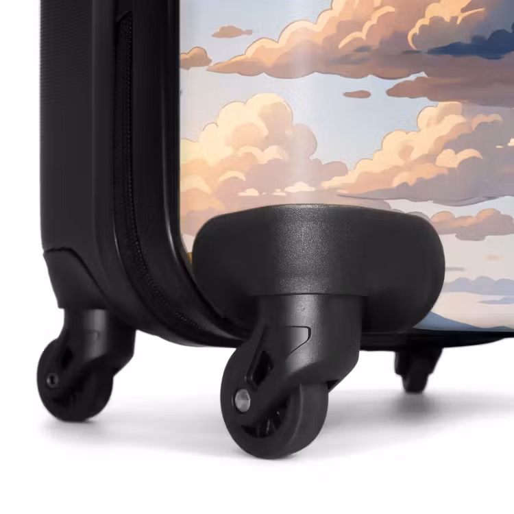 Suitcase - Clouds - Daytime Sky - Nature - Illustration - Orange — 6