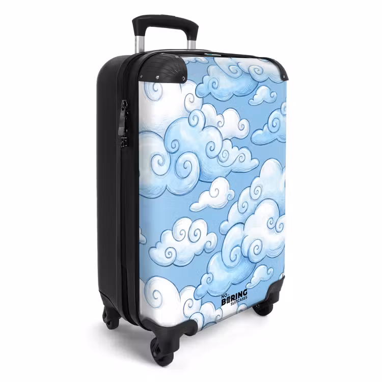 Suitcase - Clouds - Pattern - Sky - Illustration - White — 4