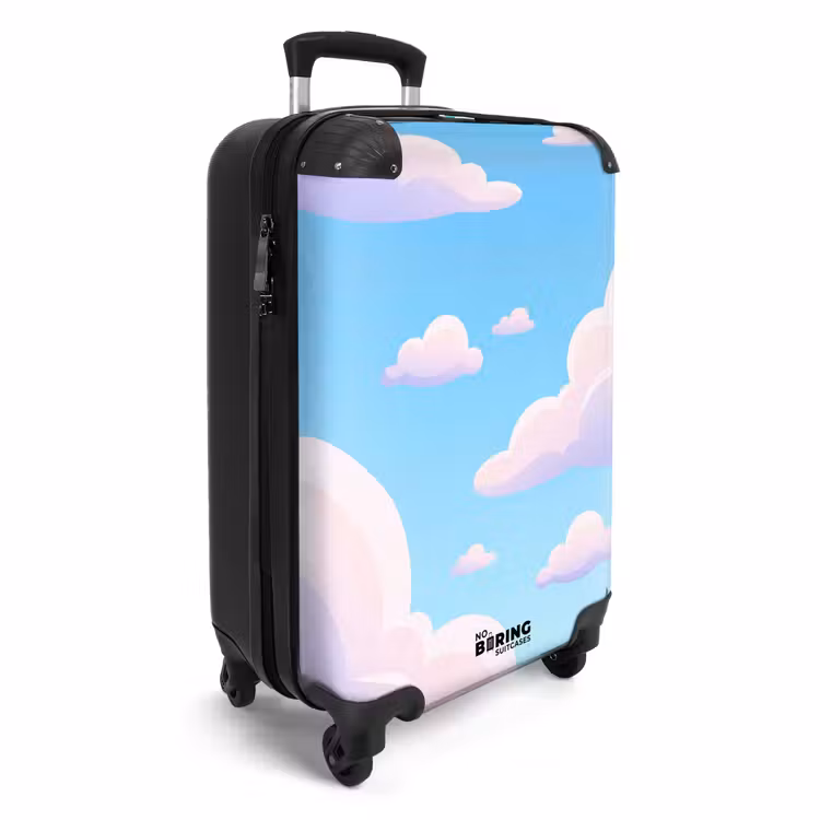 Suitcase - Clouds - Pink - Blue - Nature - Modern — 4