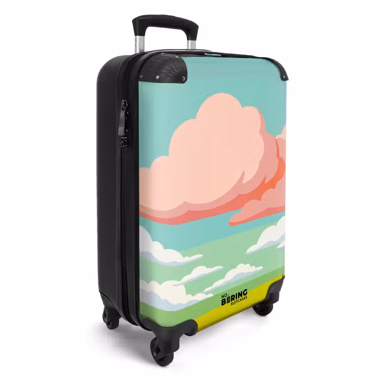 Suitcase - Clouds - Pink - Nature - Modern - Pastel — 4