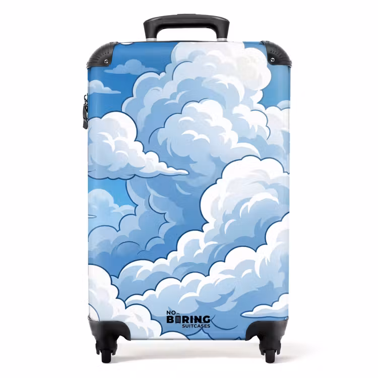 Suitcase - Clouds - Sky - Abstract - White — 1