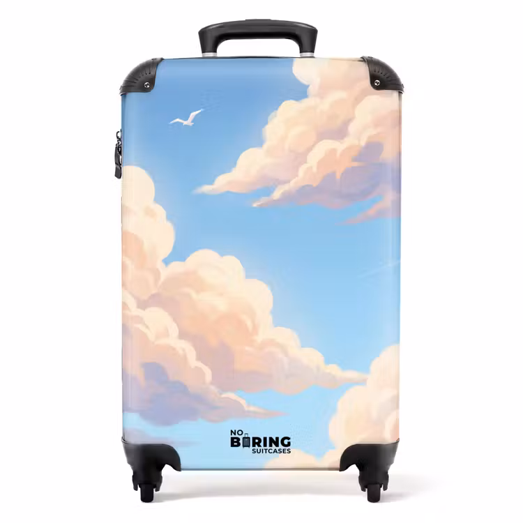 Suitcase - Clouds - Sky - Nature - Pastel - Pink — 1