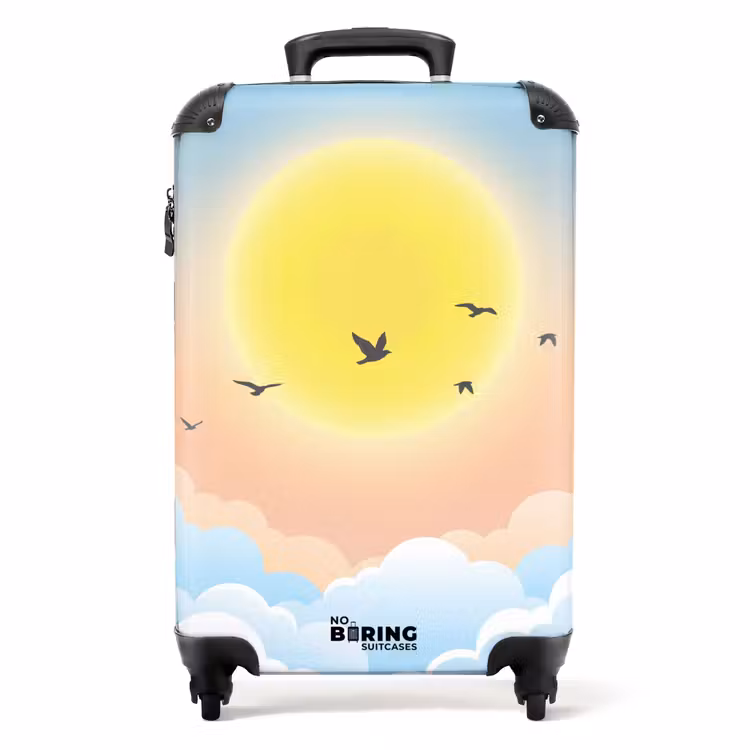 Suitcase - Sun - Birds - Sky - Nature - Yellow — 1