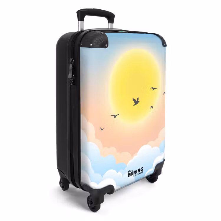 Suitcase - Sun - Birds - Sky - Nature - Yellow — 4