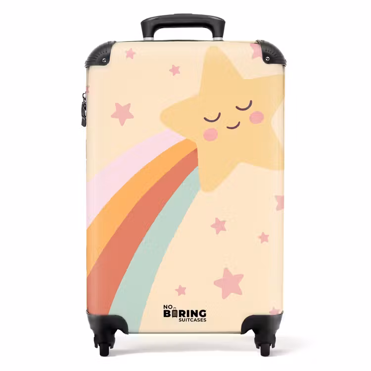 Suitcase - Star - Rainbow - Night - Illustration - Pastel — 1