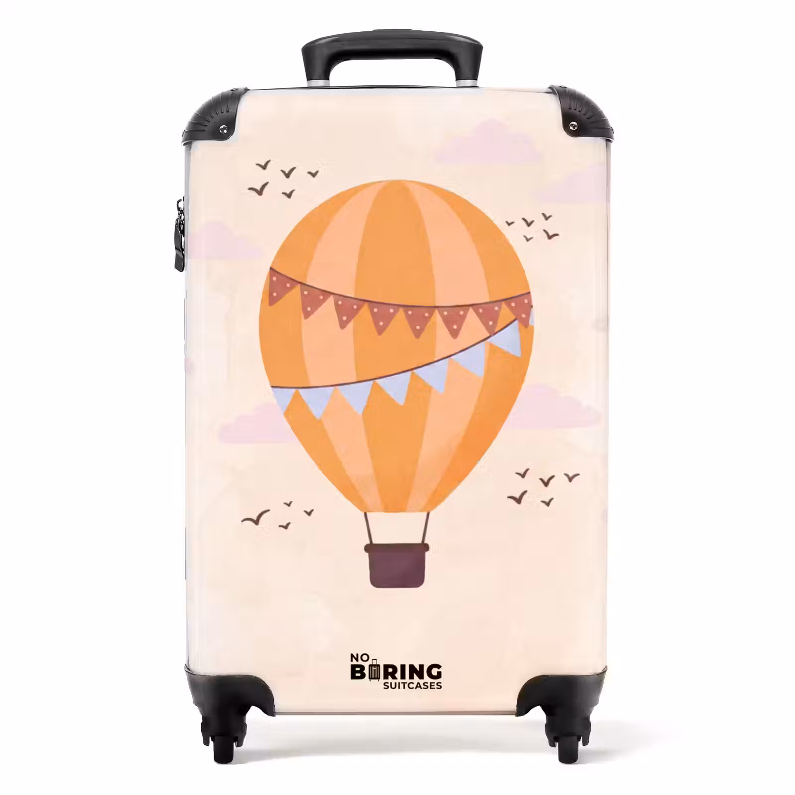 Suitcase - Hot Air Balloon - Garlands - Adventure - Illustration - Orange — 1