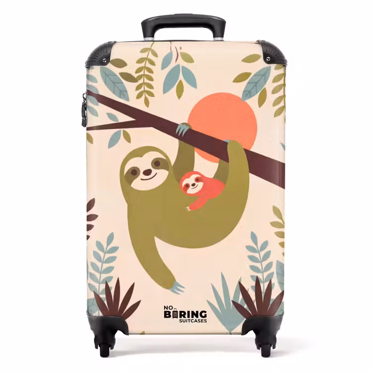 Suitcase - Animals - Mother - Baby - Nature - Green — 1