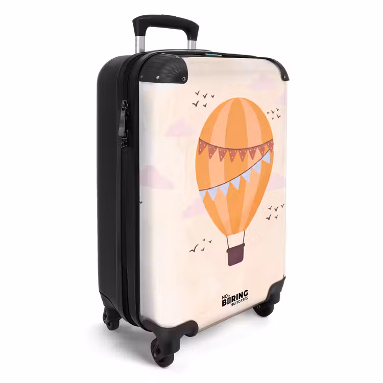 Suitcase - Hot Air Balloon - Garlands - Adventure - Illustration - Orange — 2