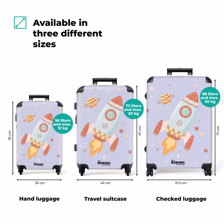 Suitcase - Rocket - Space - Planet - Illustration — 3