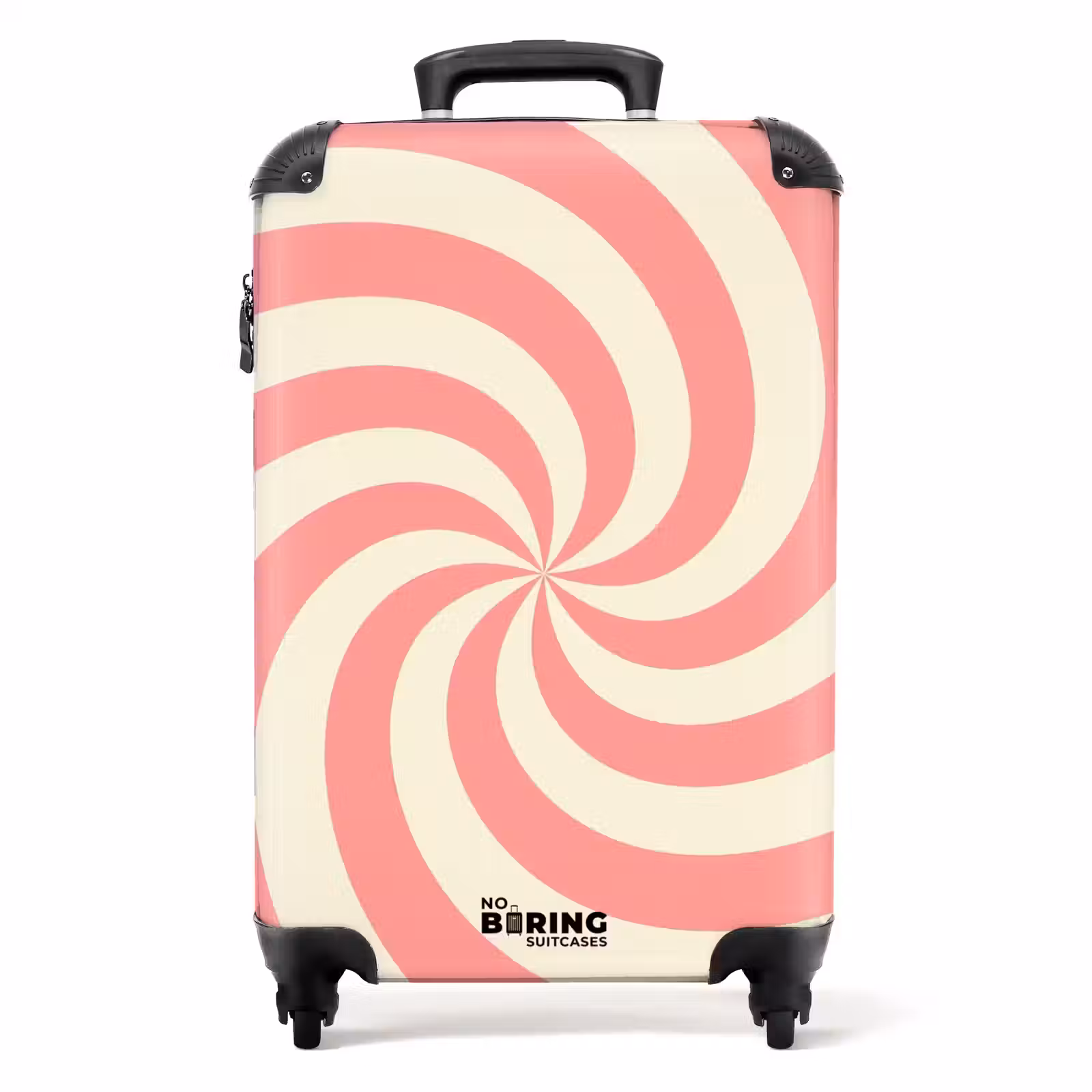 Suitcase - Spiral - Pattern - Abstract - Pink - Beige — 1