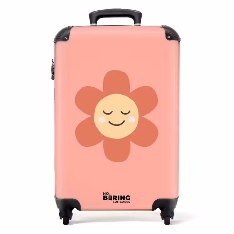 Suitcase - Flowers - Cartoon - Child - Pink — 1