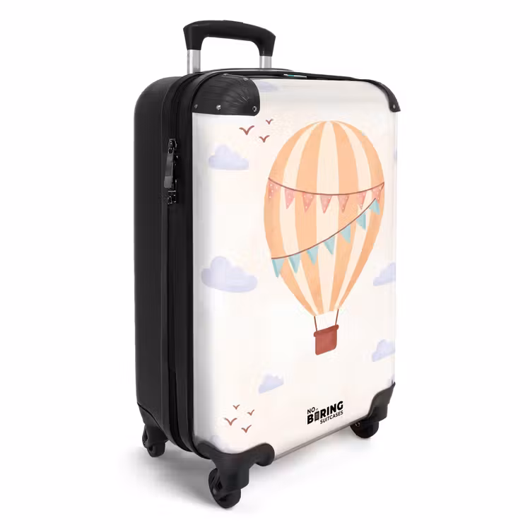 Suitcase - Hot Air Balloon - Clouds - Illustration - Soft - Children's Room — 2